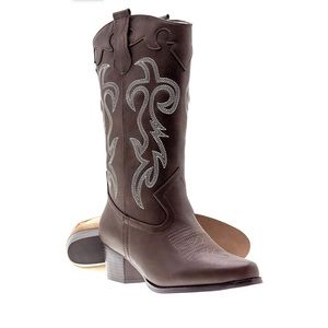 Canyon Trails Women's Classic Pointed Toe Embroidered Western Rodeo Cowboy Boots